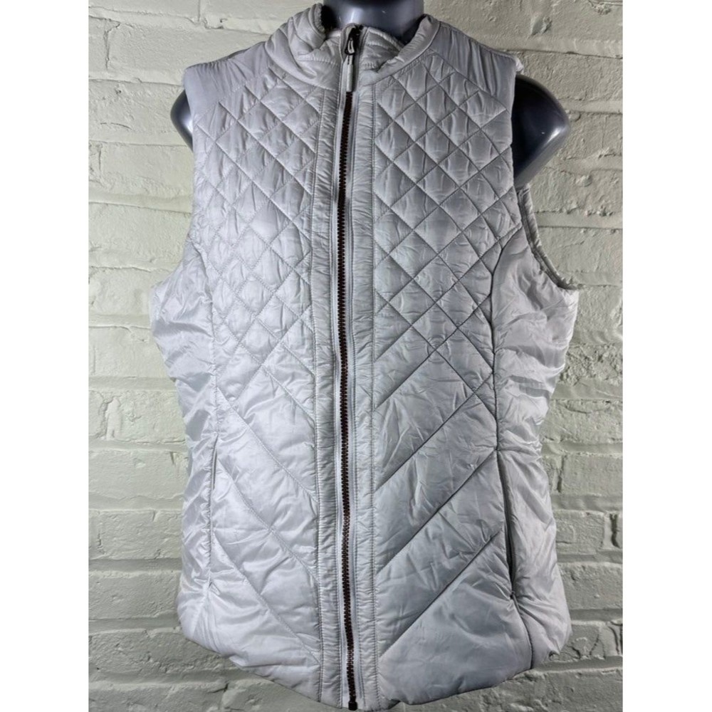 Mondetta White Puffer Vest Size Large